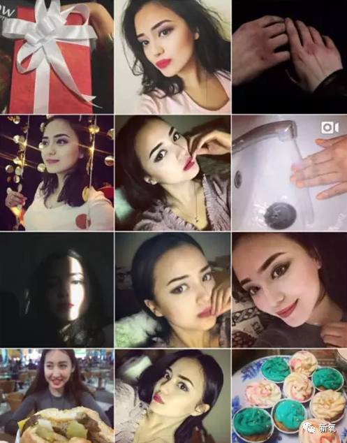 各种美美哒的自拍，右上角的双手照亮了。