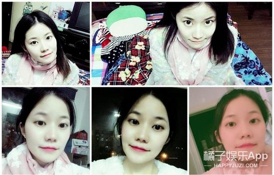而且姑娘还晒出了更多的照片来让我们比对，有点感觉哈！