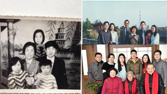 女子晒30多年来全家福引感慨