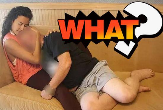 美女靠每天和陌生人拥抱赚大把钞票 姿势略尴尬