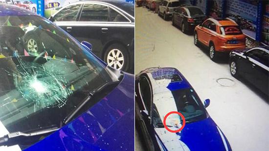 百万豪车被砸 整栋住户糟告