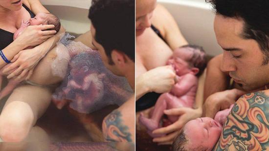 婴儿出生时羊水未破 摄影师拍下稀有分娩照片