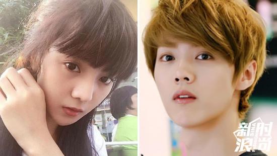 给跪了！同颜不同姓 女版鹿晗亮了
