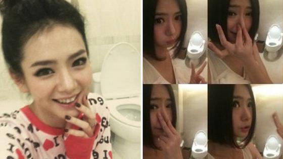 戚薇旧照被扒曝其沉迷马桶自拍