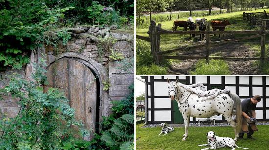 他笔下的彩绘模特隐于自然建筑中 就看你能认出几个