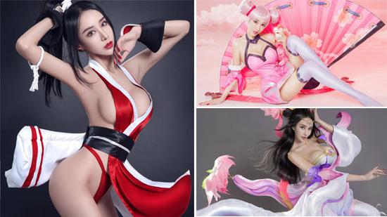 嫩模模仿女英雄 让人无限遐想