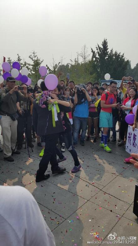 如陈振东所说，11年的爱情长跑在北京马拉松终点结束，幸福起点从这里开始