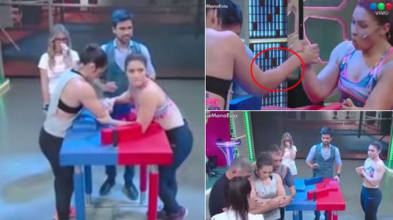 女子腕力对决 参赛者手臂直接被掰断