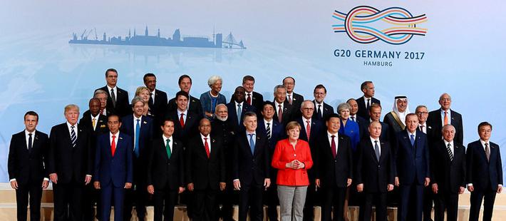 G20峰会合照特朗普“靠边站”