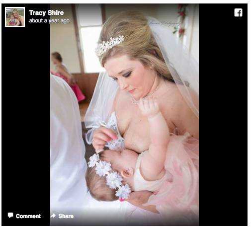 后来许多女网友也一起分享了婚礼哺乳照，让大家看到当妈妈是一件多么伟大、不容易的事！