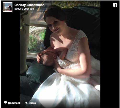 后来许多女网友也一起分享了婚礼哺乳照，让大家看到当妈妈是一件多么伟大、不容易的事！