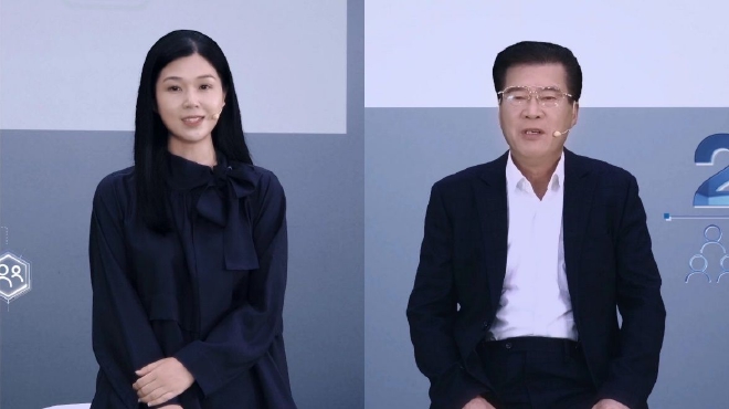 （孚创常务副总经理赵颉、中国汽车维修行业协会副会长陶巍探讨汽后人才培养话题）