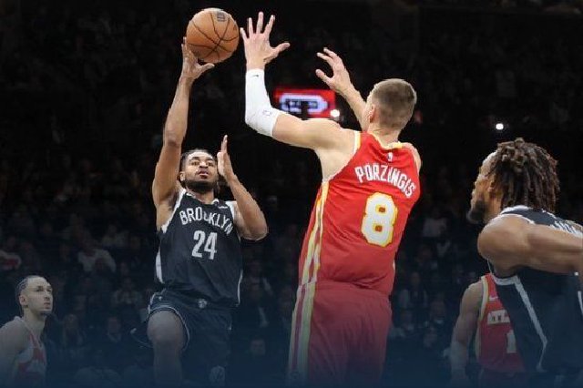 老鹰送篮网开季5连败!约翰逊23+7+5 特雷-杨伤退 小波特32+9