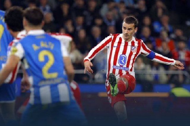 国王杯：马竞1-0拉科鲁尼亚 格列兹曼十分角任意球破门+远射中横梁