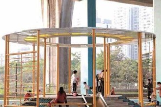 高速桥下空间美丽“蝶变”