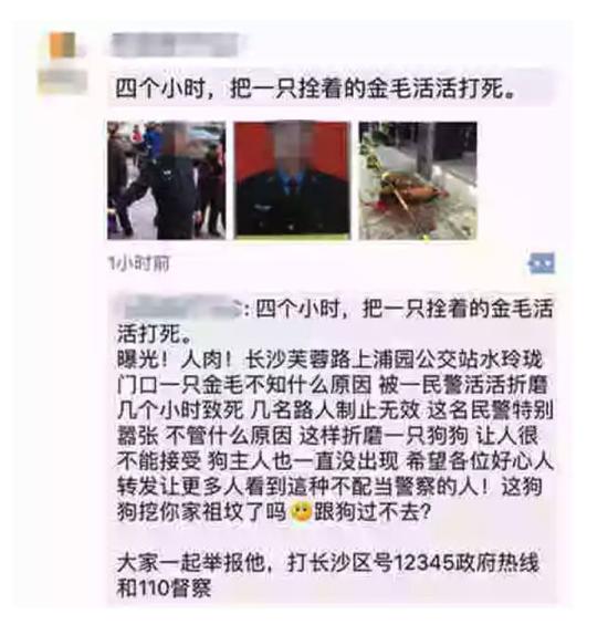 可令当地警方万万没想到的是，他们维护公众安全的做法，却在网上掀起了轩然大波。首先是有人传播谣言，把警方维护公众安全的说法，歪曲成是警方在“当街虐狗”，还添油加醋地说“活活折磨了整整4个小时”。