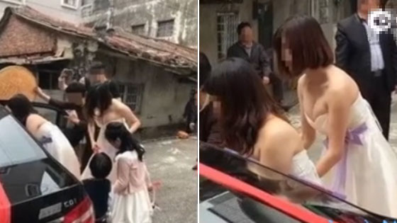 她结婚请闺蜜当伴娘 结果被闺蜜大胸抢镜