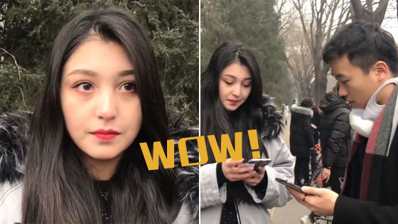 星探中戏北影门口挑人 这位小姐姐要火