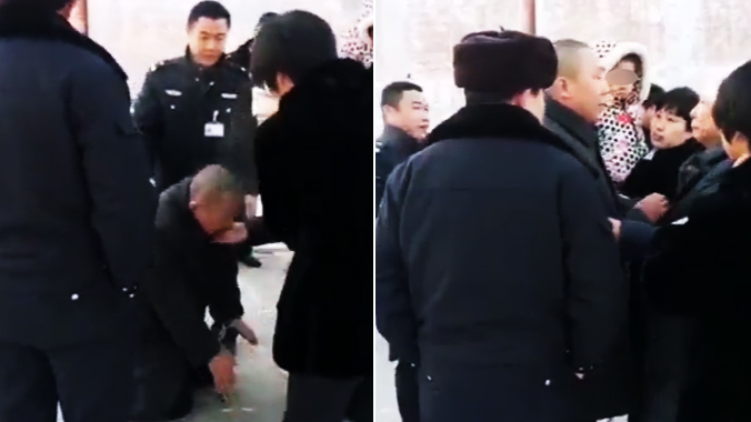 死刑犯与家人见面时磕响头 女儿天真道别