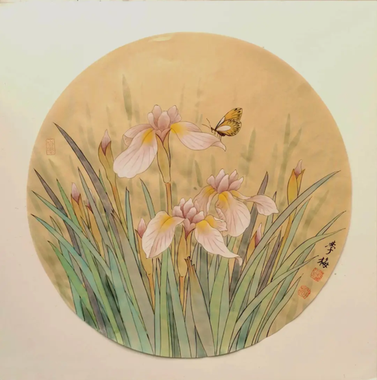 鸟啼花满径梅影映高枝邓学梅当代工笔花鸟意韵