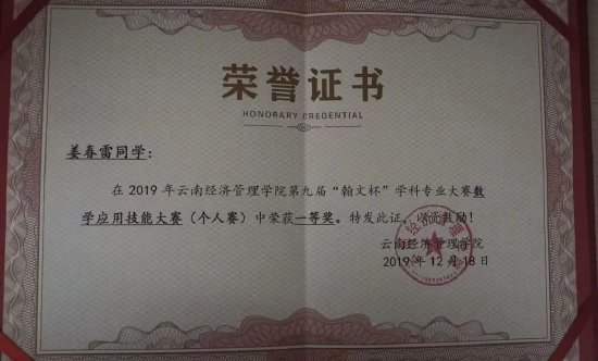 ▲姜春雷的部分荣誉证书