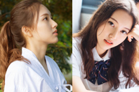 同济校花置身麦田神情陶醉