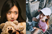 同济校花置身麦田神情陶醉