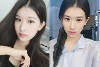 同济校花置身麦田神情陶醉