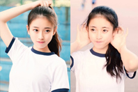 同济校花置身麦田神情陶醉