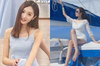 同济校花置身麦田神情陶醉