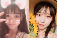 同济校花置身麦田神情陶醉