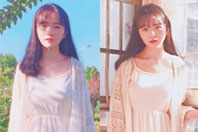 同济校花置身麦田神情陶醉