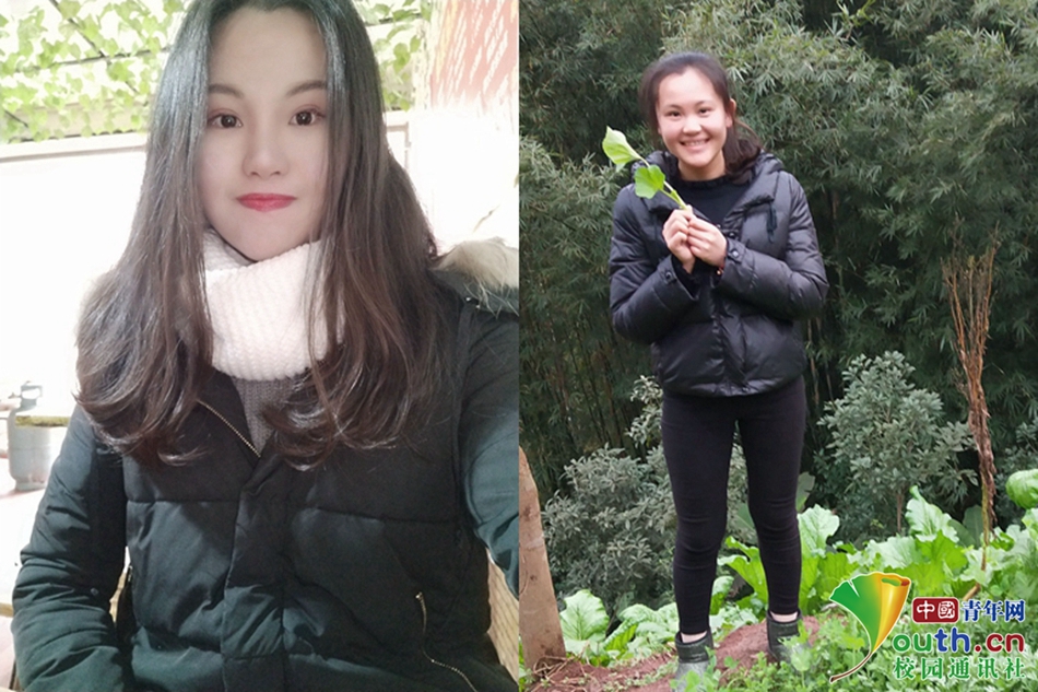 同济校花置身麦田神情陶醉