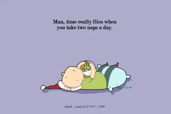 英文萌漫画梦想决定未来所以赶紧去睡觉图