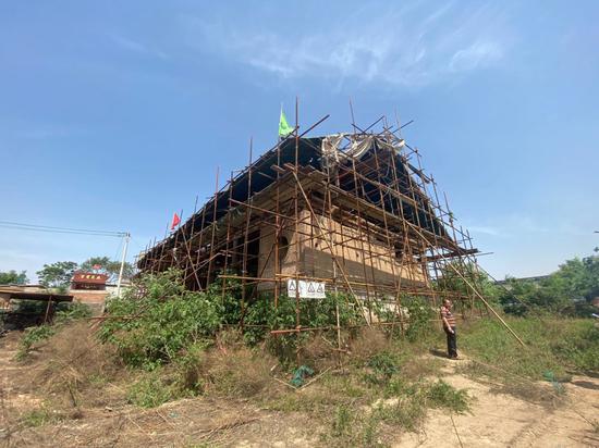 学校院落内的沙河文庙修复项目同样陷入停滞。新京报记者魏芙蓉摄
