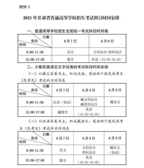 甘肃高考6月7日-9日进行 继续实施高校招生精准扶贫