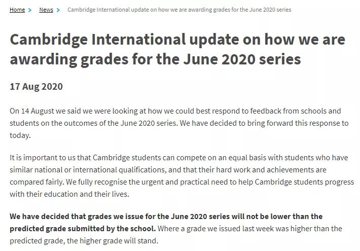 来源：Cambridge International