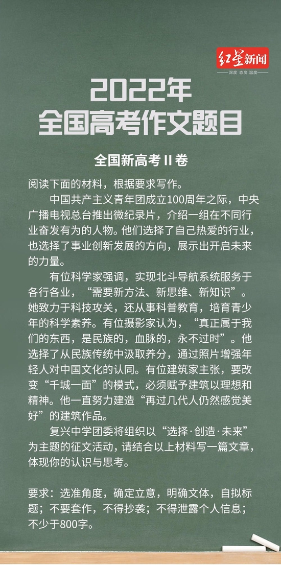 评论员挑战2022高考作文：看看能打多少分？