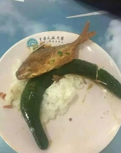 食堂又一力作：大葱炒整条黄瓜