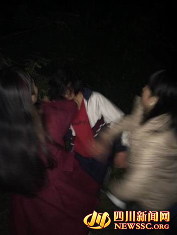 被殴打的学生小庆。（受访者供图）