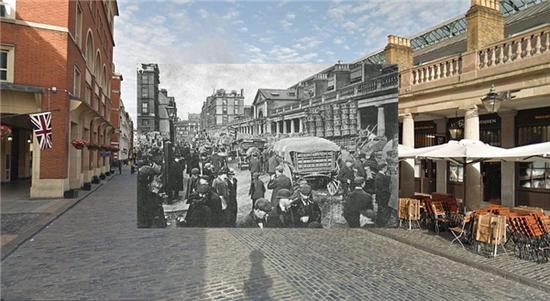 今昔对比照风风雨雨百年伦敦街头风貌依旧