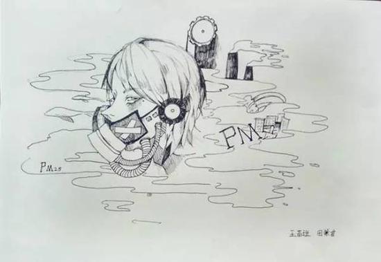 你绝对想象不到美术生眼中的雾霾天啥样图3