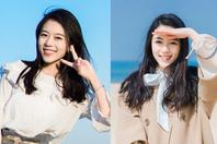 同济校花置身麦田神情陶醉