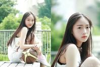 同济校花置身麦田神情陶醉