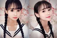 同济校花置身麦田神情陶醉