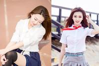 同济校花置身麦田神情陶醉