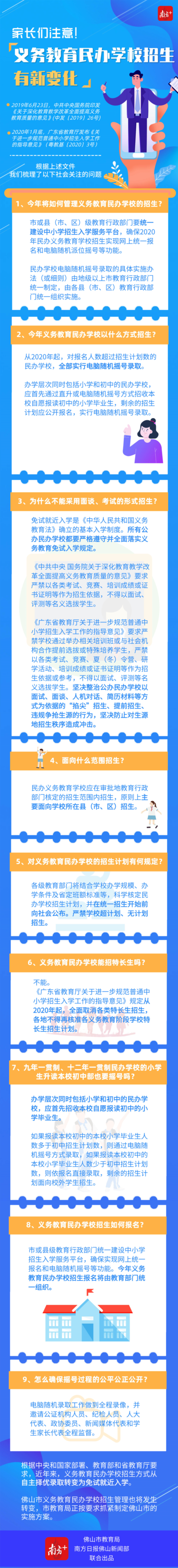 佛山市教育局：民办学校招生政策有变 从自主择优变为就近入学