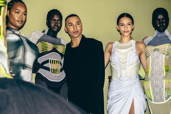 Balmain Backstage / Via WWD