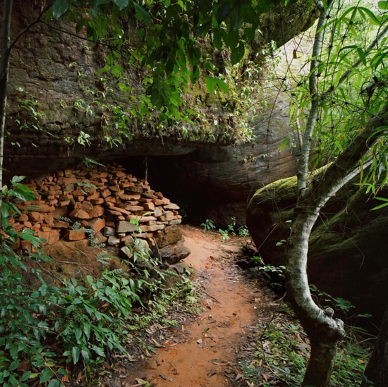 蛇鳞片状岩石泰国汶干府和那空帕农的交界处有一个神奇的洞穴,即娜迦