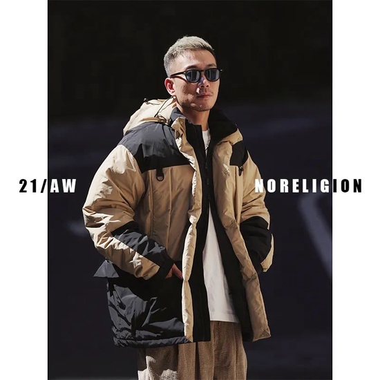  NORELIGION 可拆卸拼接羽绒服